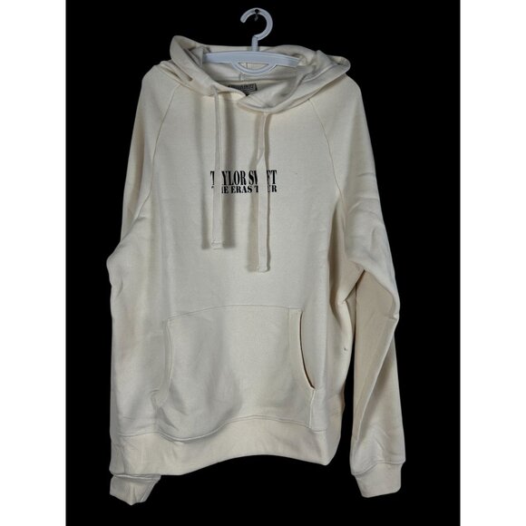Taylor Swift The Eras Tour Beige Hoodie Unisex Large Pullover Oversized New - Picture 1 of 8